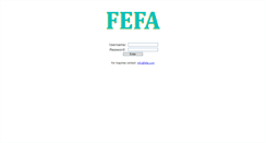 Desktop Screenshot of fefa.com